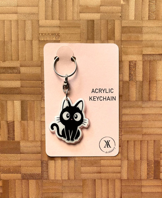 Black Kitty Keychain