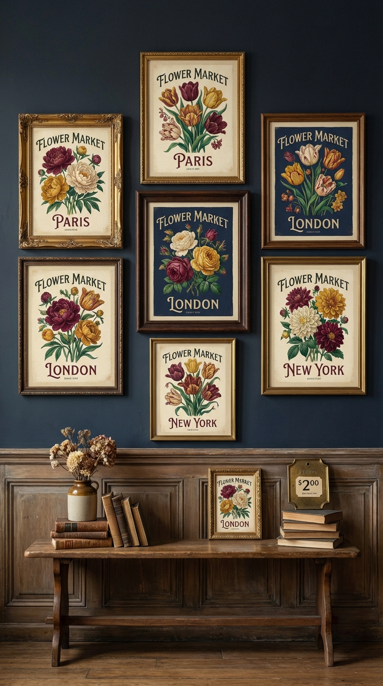 Spring Flower Market Printable Wall Art Set of 6